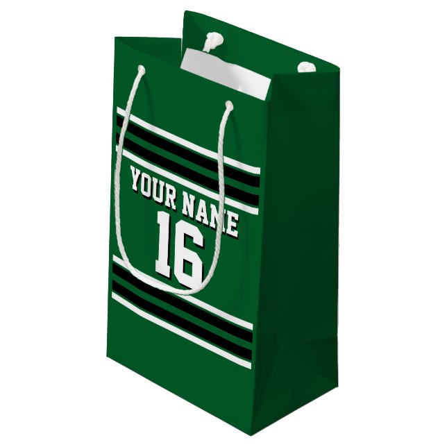 Forest Grönt Black Team Jersey Anpassningsbar Numb (Baksidan Vinklad)