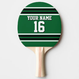 Forest Grönt Black Team Jersey Anpassningsbar Numb Pingisracket