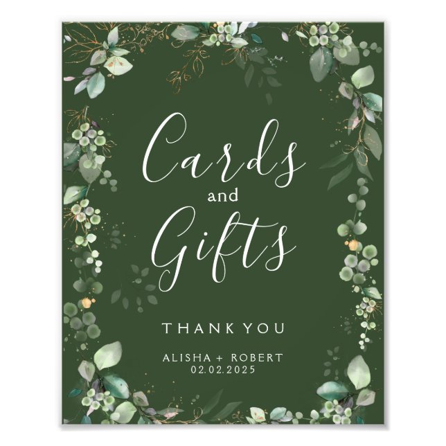 Forest Grönt Bröllop Fototryck (Framsidan)