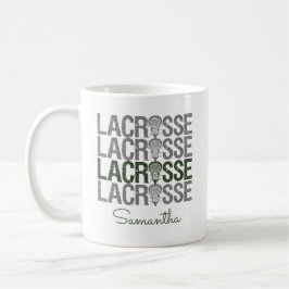 Forest Grönt Distress Lacrosse Ord Kaffemugg