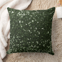 Forest Grönt Faux Sequin Glitter Dekorativ kudde