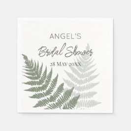 Forest Grönt Ferns Bröllop Pappersservett