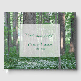 Forest Grönt Firande of Life Memorial Gästböcker