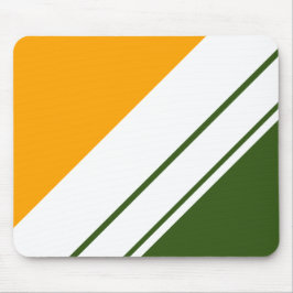 Forest Grönt Golden Gult White Tävla Rand Musmatta