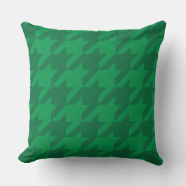 Forest Grönt Houndstooth Kudde