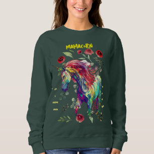 (Forest Grönt) Mamma Unicorn T Shirt