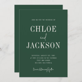 Forest Grönt Modern Bold Anpassningsbar QR-kod Brö Inbjudningar