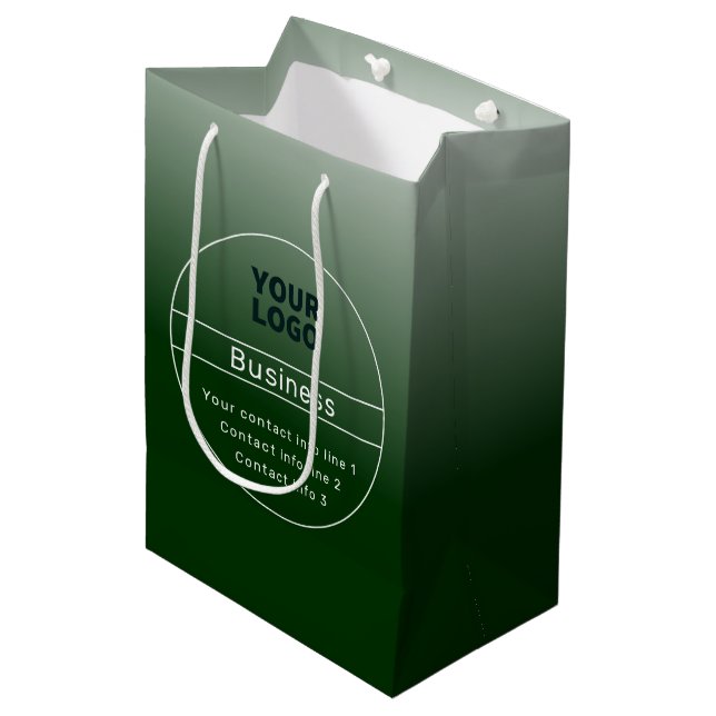 Forest Grönt Ombre & Business osv. Kontaktinformat (Framsidan Vinklad)