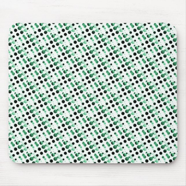 Forest Grönt Retro Bubbles Mousepad Musmatta (Framsidan)