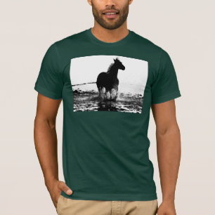 Forest Grönt Running Horse Elegant Modern Pop Art T Shirt