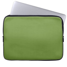 Forest Grönt Solid Färg Plain Laptop Fodral