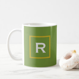 Forest Grönt Solid Färg Plain Personal Kaffemugg