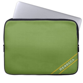 Forest Grönt Solid Färg Plain Personal Laptop Fodral