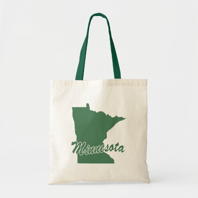 Forest Grönt State Minnesota Tote Bag Tygkasse (Framsidan)