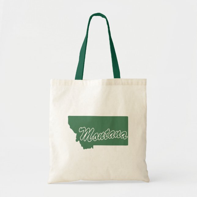 Forest Grönt State Montana Tote Bag Tygkasse (Framsidan)