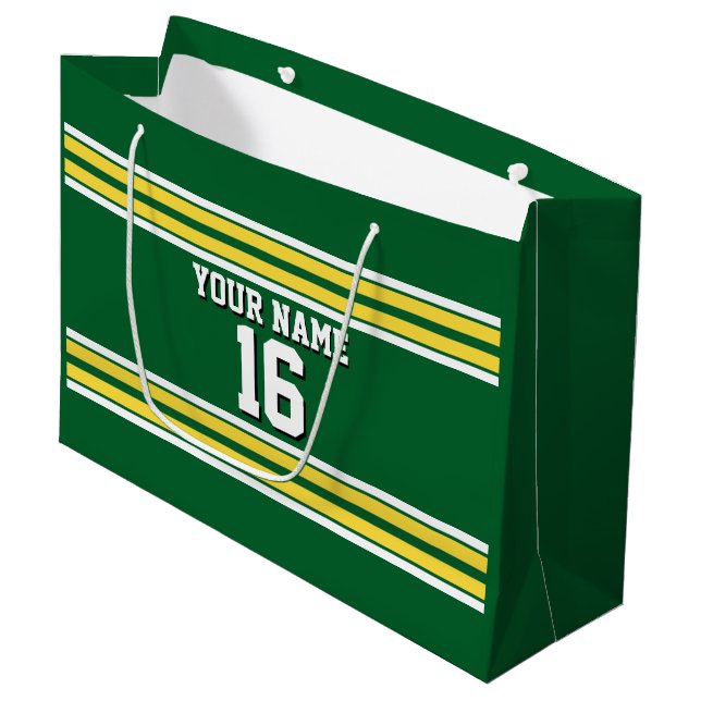 Forest Grönt with Gult White Rand Team Jersey (Framsidan Vinklad)
