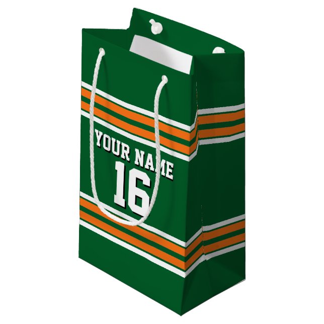 Forest Grönt with Orange White Rand Team Jersey (Framsidan Vinklad)