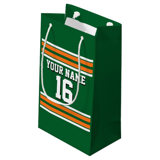 Forest Grönt with Orange White Rand Team Jersey (Baksidan Vinklad)