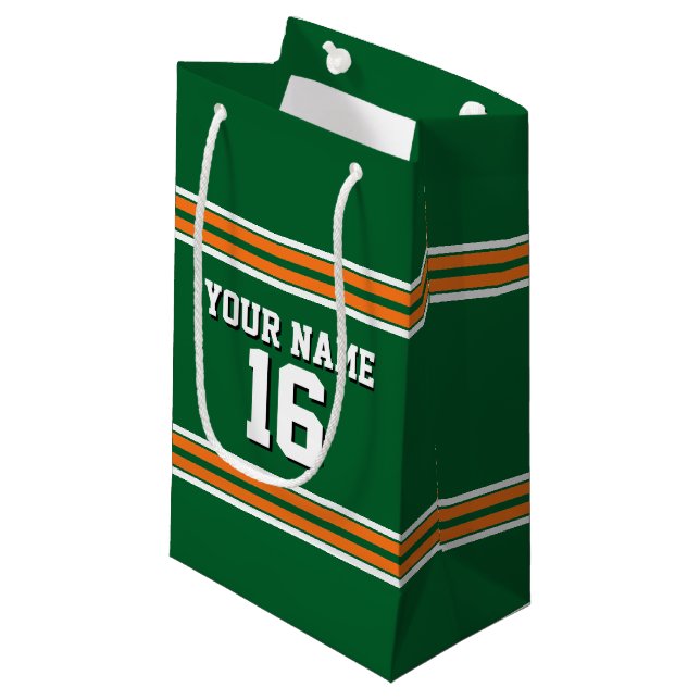 Forest Grönt with Orange White Rand Team Jersey (Framsidan Vinklad)