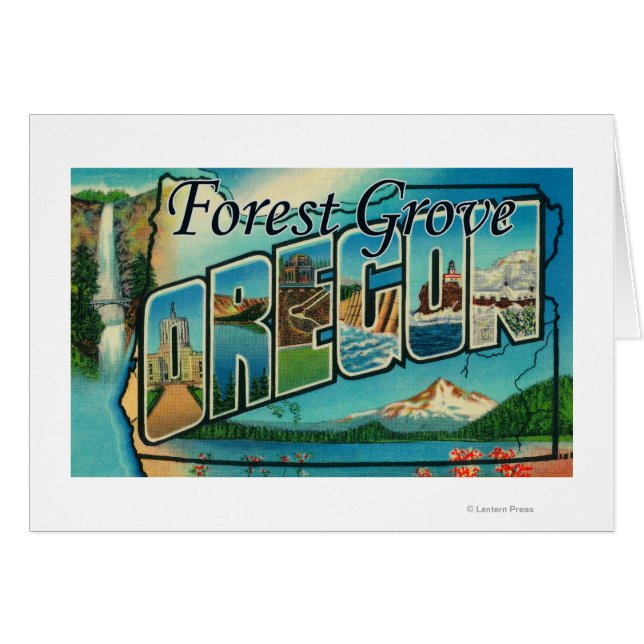 Forest Grove, Oregon - Stora Brev-scenarierna Hälsningskort (Framsidan Horizontal)
