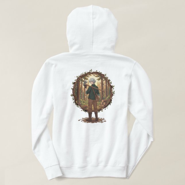 Forest Guardian Anime Hoodie (Design baksida)