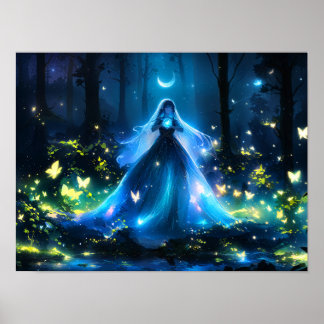 Forest Guardian of Moonlight Girl Poster