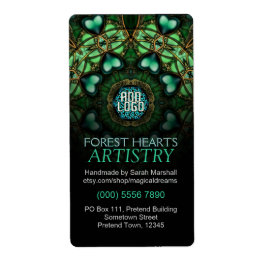 Forest Hearts Art Label Fraktsedel