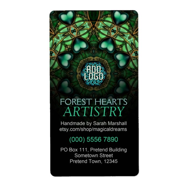 Forest Hearts Art Label Fraktsedel (Framsidan)