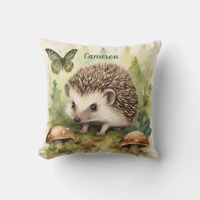 Forest Hedgehog Kön Neutral Personlig Kudde (Framsida)