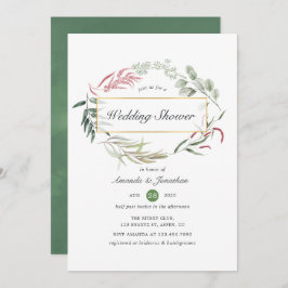 Forest Herbarium Geometric Möhippa Inbjudningar