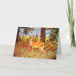Forest Hjort Art Note-kort Kort
