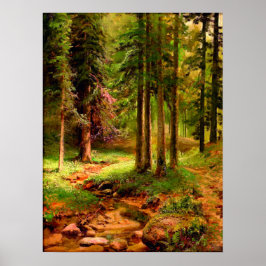 Forest Landcape Ivan Shishkin Poster