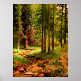 Forest Landcape Ivan Shishkin Poster