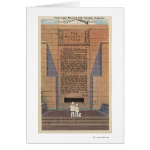 Forest Lawn Memorial Park byggmästare bekännelse Hälsningskort