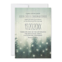 Forest Ljus | Inbjudan till Rustic Wedding