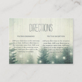 Forest Ljus | Rustic Bröllop Directions Tilläggskort