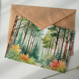 Forest Magic Woodsy Postcard Helg Vykort