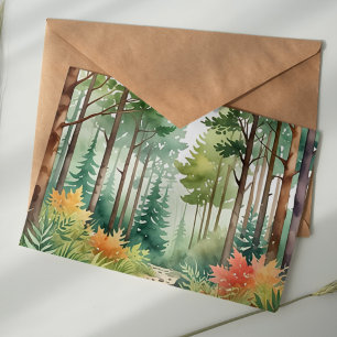 Forest Magic Woodsy Postcard Helg Vykort