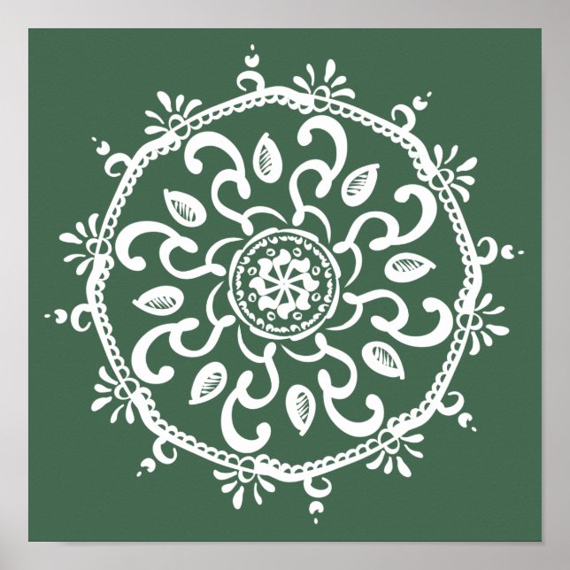 Forest Mandala Poster (Framsidan)