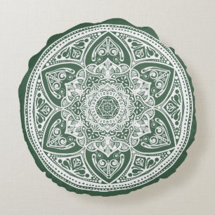 Forest Mandala Rund Kudde