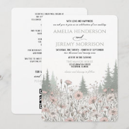 Forest Meadow Wedding Inbjudningar