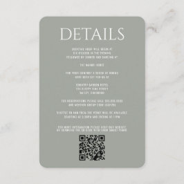 Forest Meadow Wedding Tilläggskort