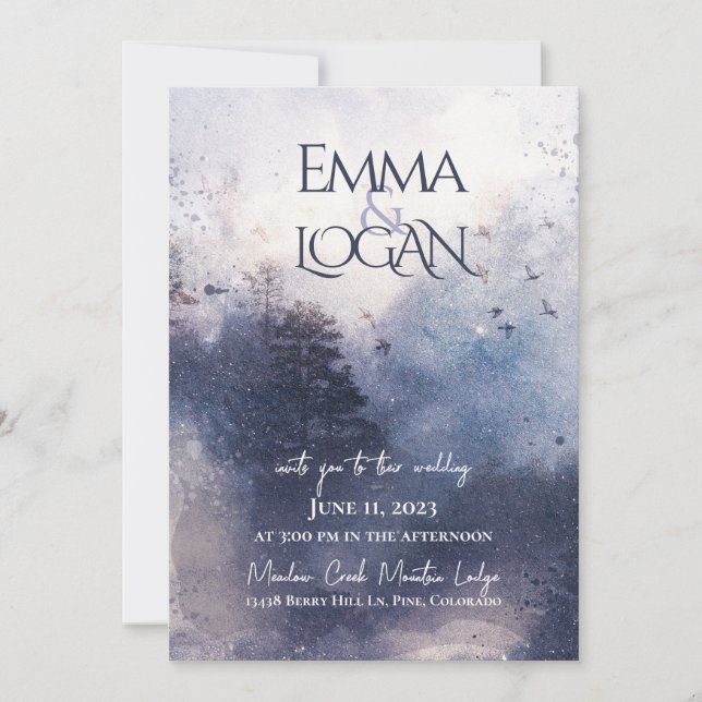 Forest Mist-inbjudan Inbjudningar (Framsida)