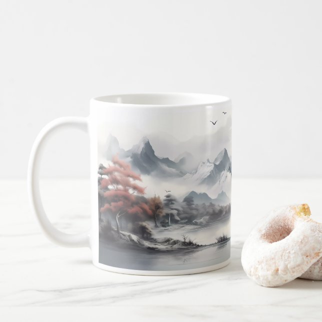 Forest, Montain, River Kaffemugg (Med munk)