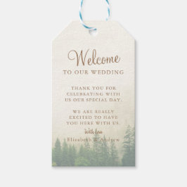 Forest Mountain Bröllop Gift Presentetikett