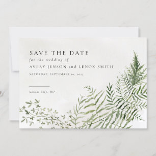 Forest Mountain Greenery Rustic Save Date Inbjudningar