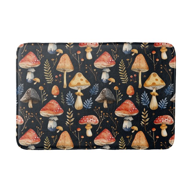 Forest Mushroom och Fern Badrumsmatta (Framsidan)