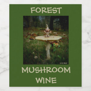 Forest Mushroom Vin - Labels Vinflaska Etikett
