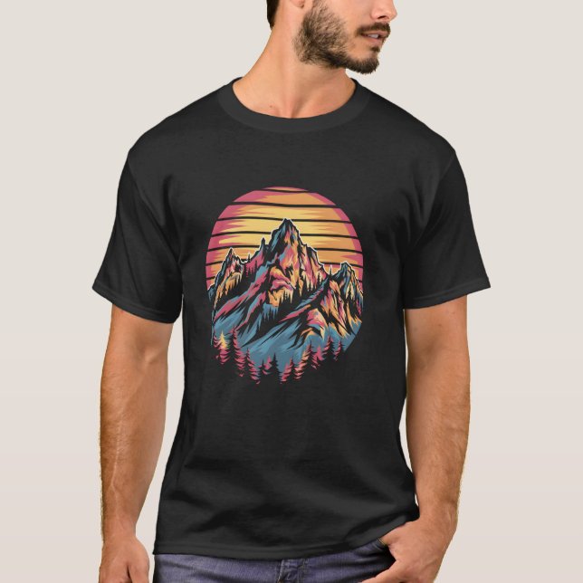 Forest Nght Scene med full måne T Shirt (Framsida)