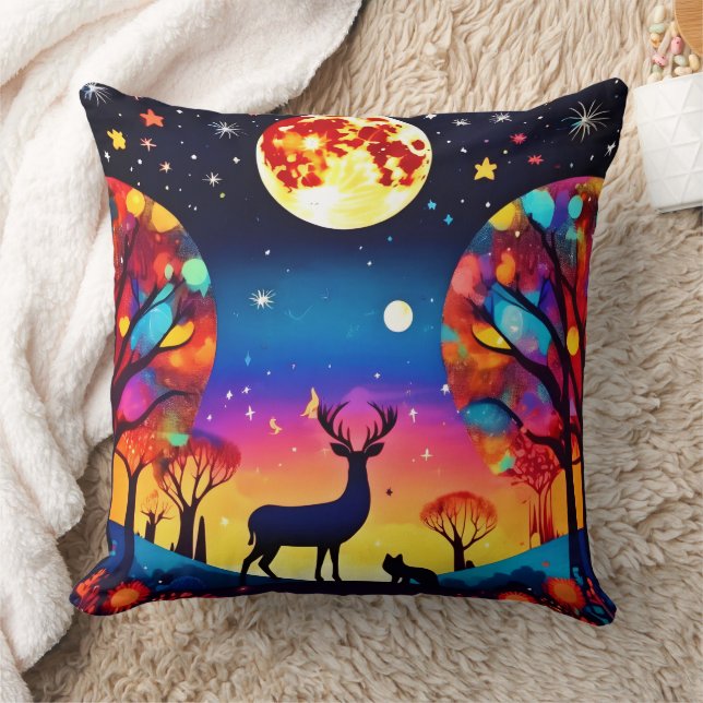 Forest Night Glow Kudde (Filt)